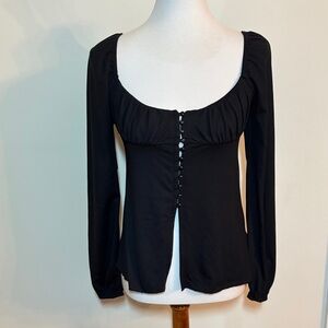 Urban Outfitters Elegant Black Long Sleeve Blouse